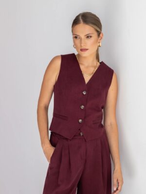 Kamizelka CLARA BURGUNDY