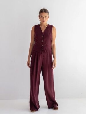 Spodnie CLARA BURGUNDY