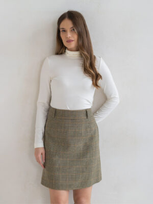 Wełniane spódnica LILY OLIVE GREEN