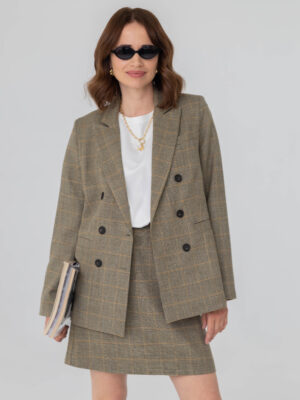 Wełniana marynarka LILY OLIVE GREEN