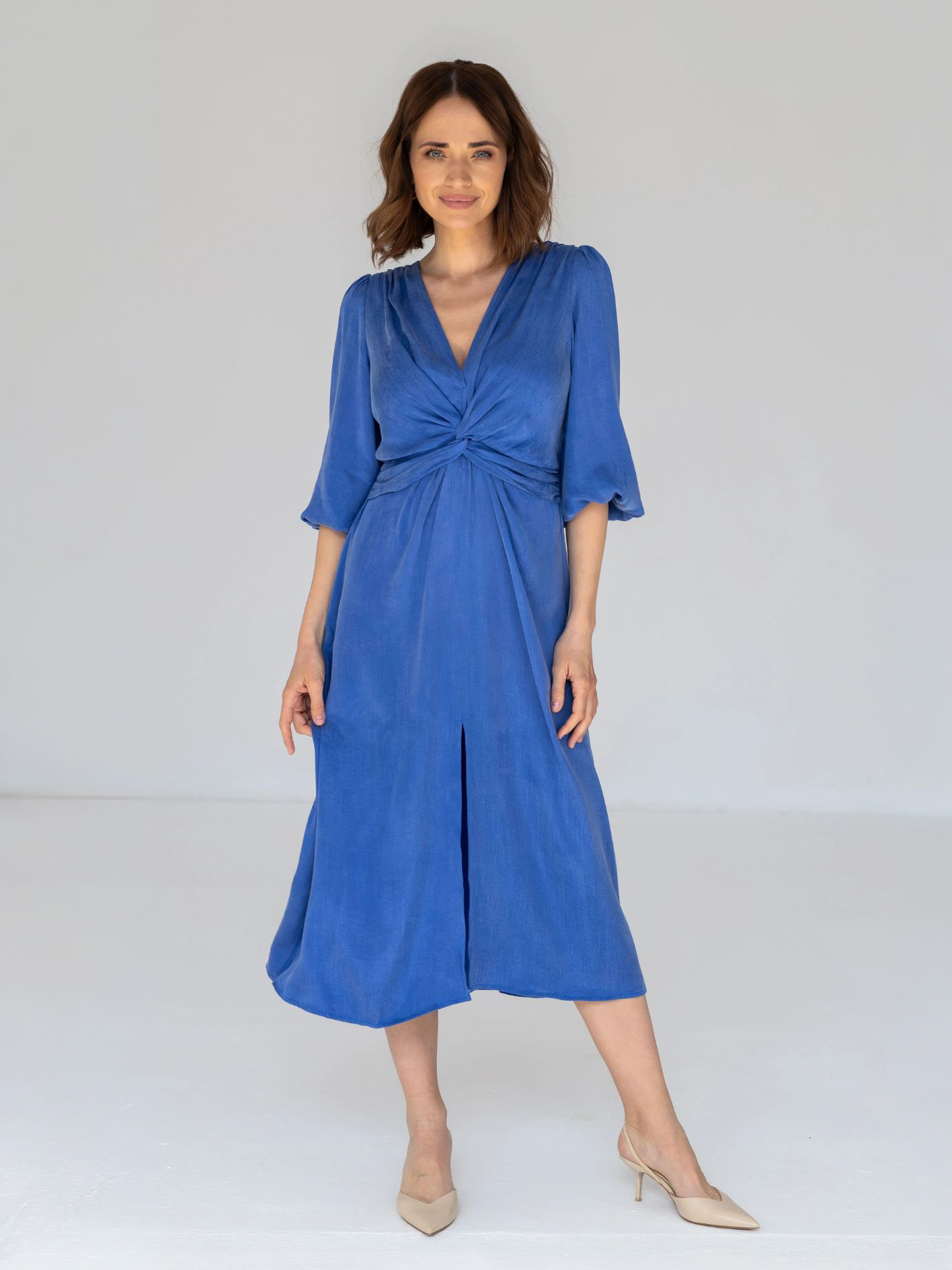 Sukienka z węzłem ALEXA BLUE - XL
