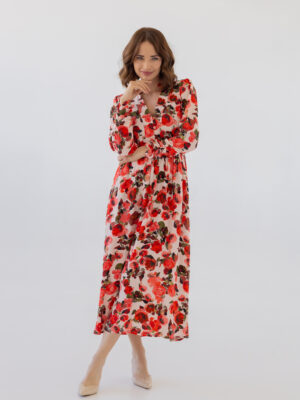 Sukienka z wiskozy AVA RED